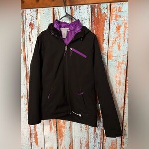 Free Country Women's Black and Purple Ski Coat